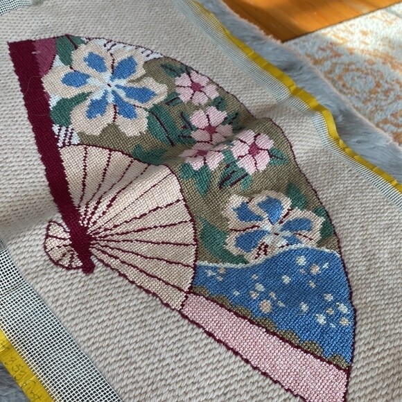 Hand sewn Needlepoint Tapestry.  Stretch and frame it for an amazing art piece - Picture 4 of 4
